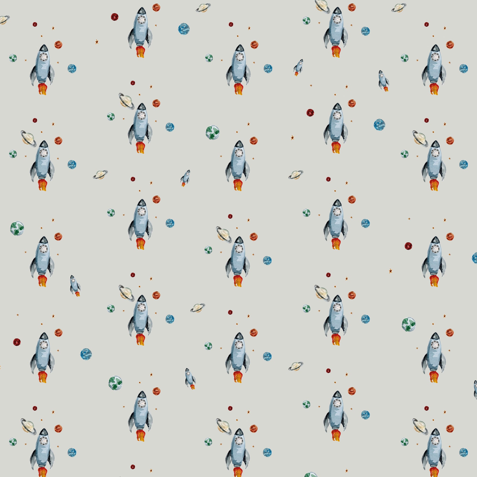 Rocket Ship Wrapping Paper