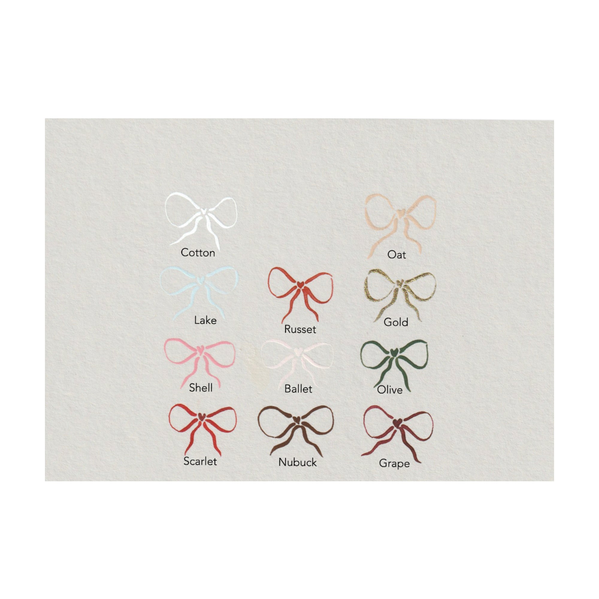 Bow Note Cards in Dove