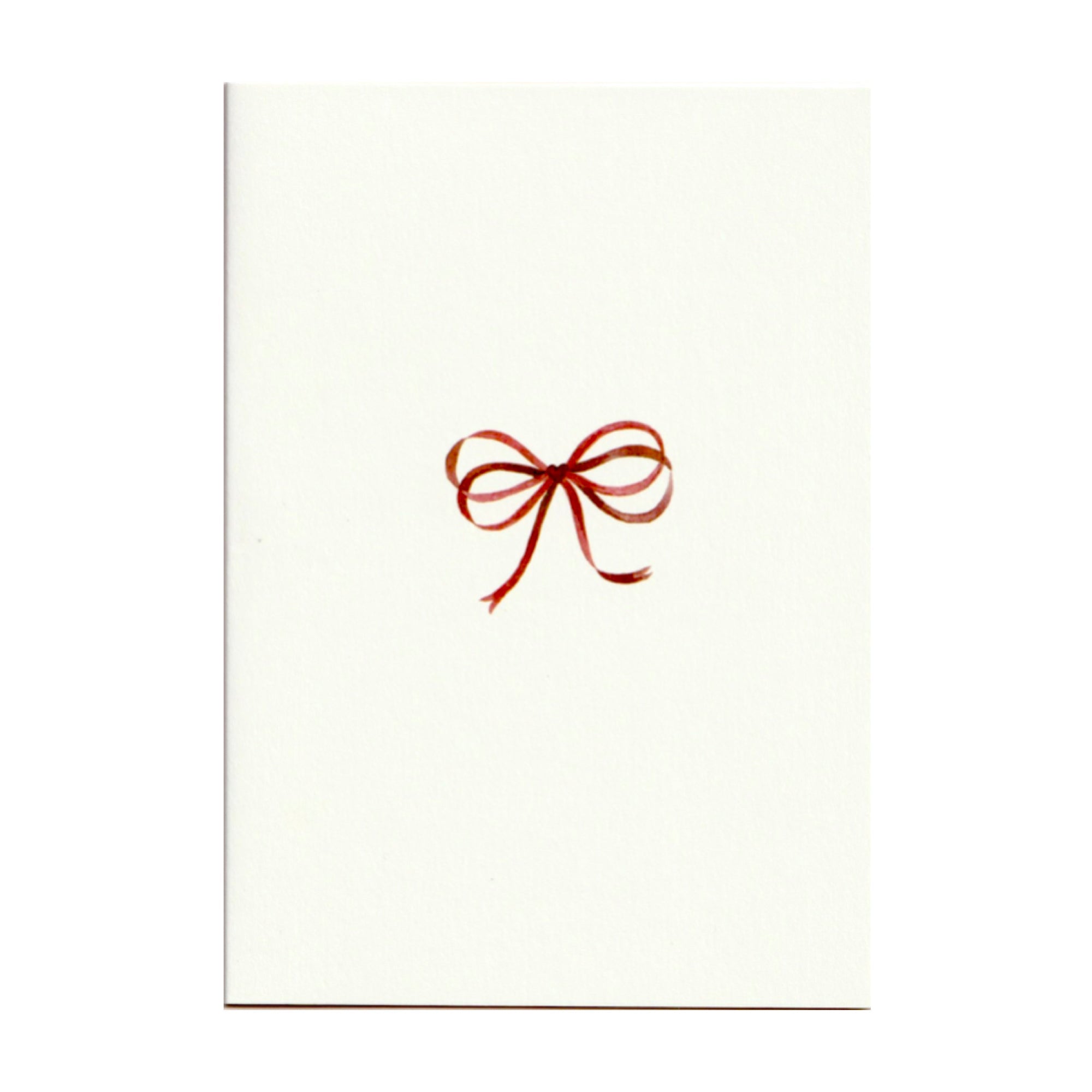 Pack of 5 Scarlet Bow Ribbon Cards - Seconds