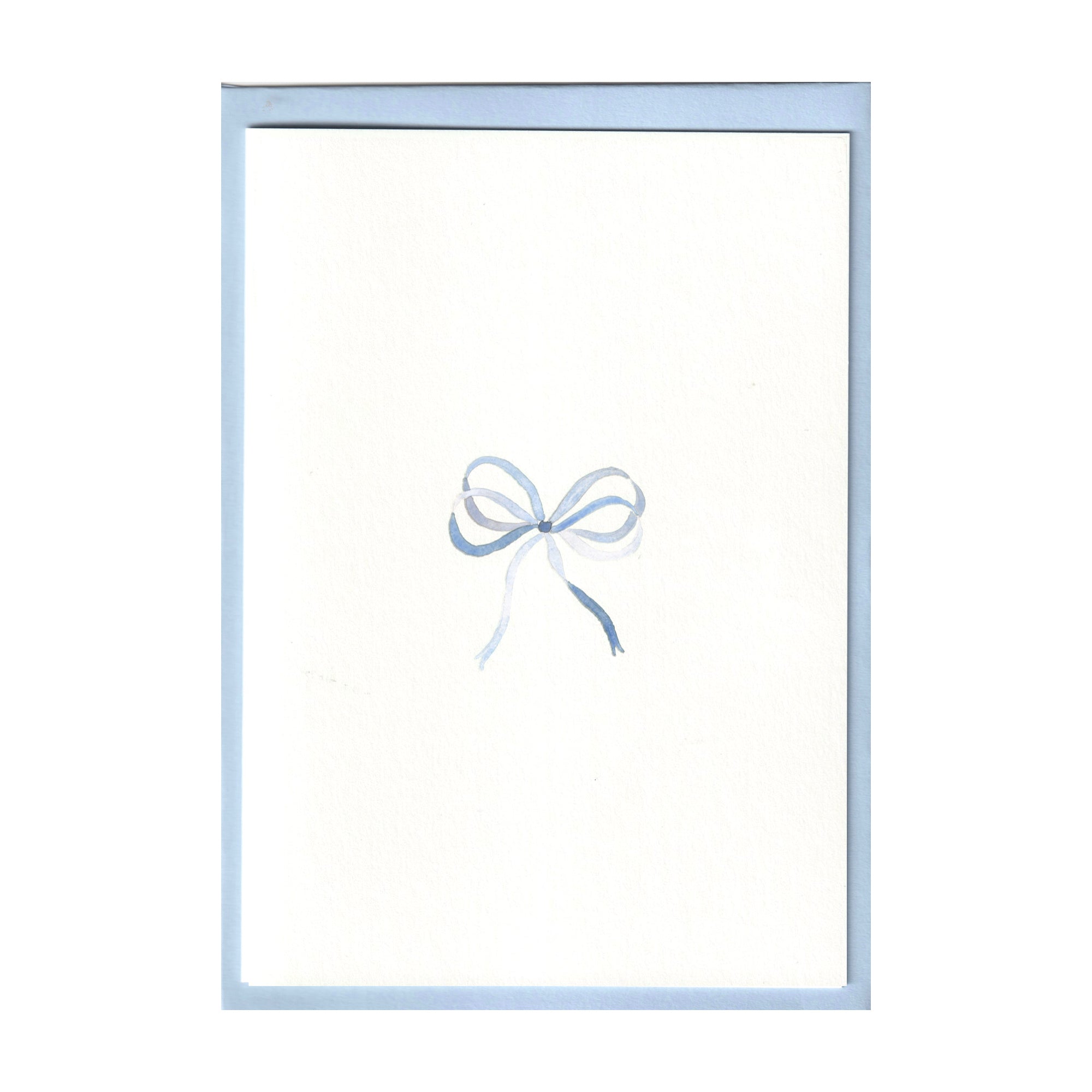 Lake Blue Bow Ribbon Card