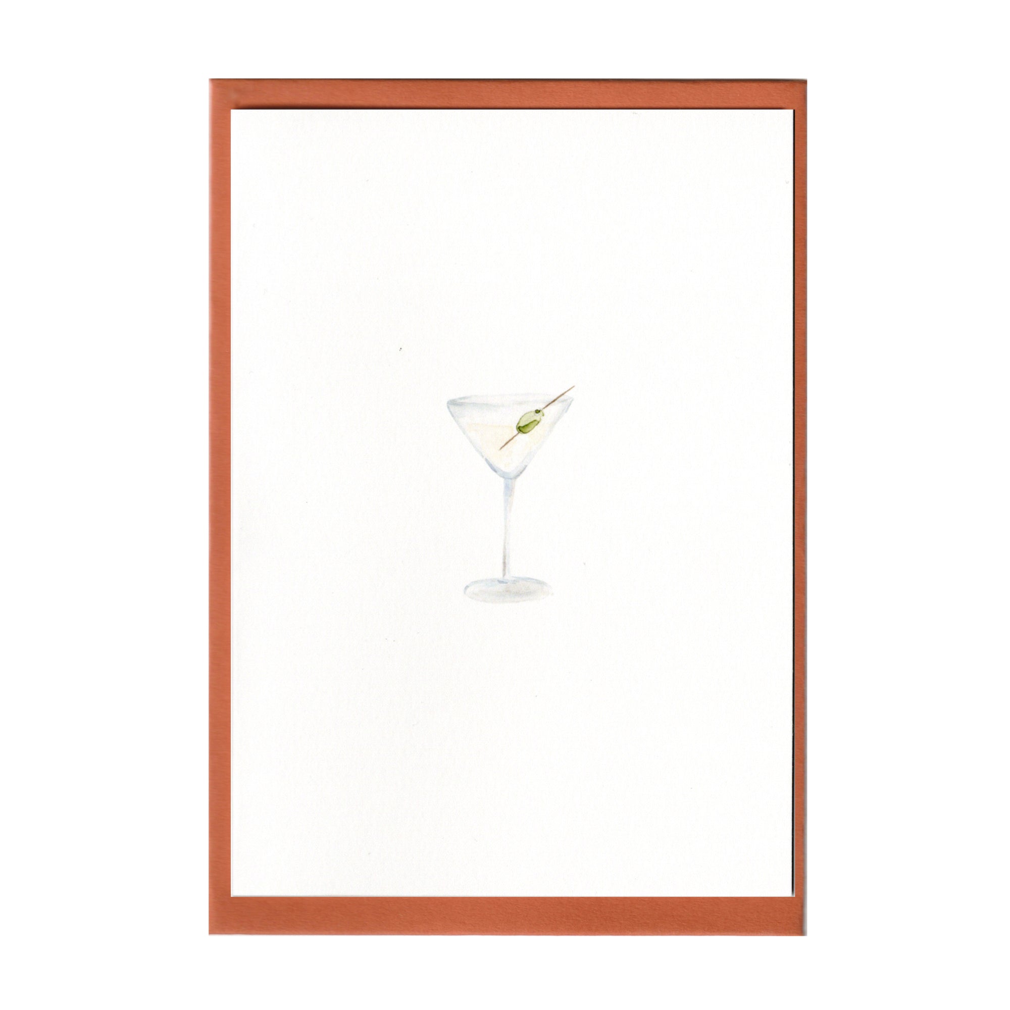 Set of 5 Martini Glass Cards