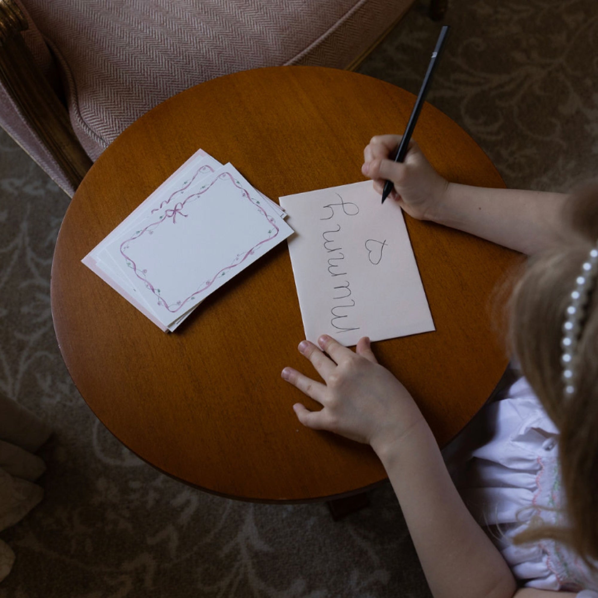 Memo Press x Smock London Rose Garland Note Cards