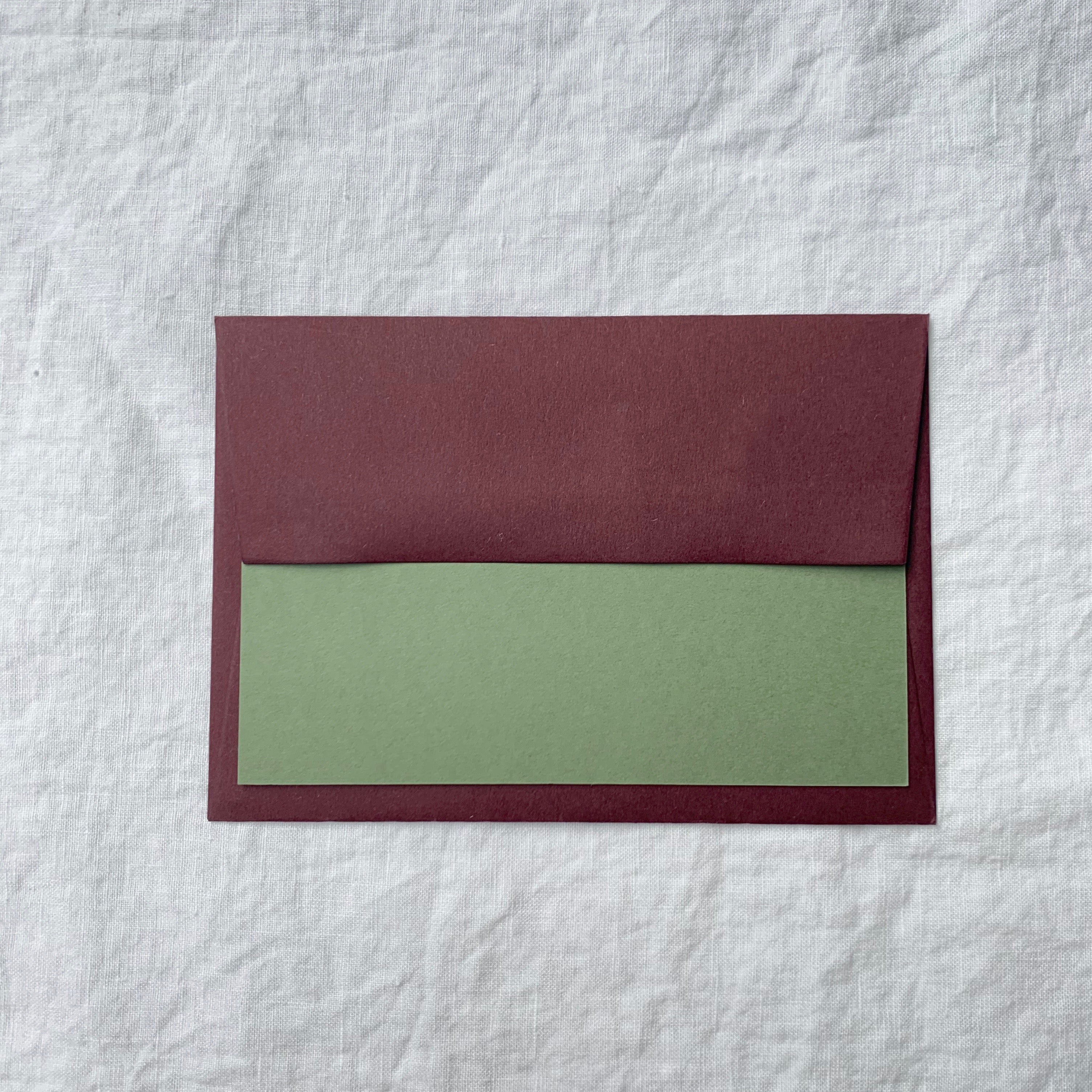Plain Note Cards in Olive