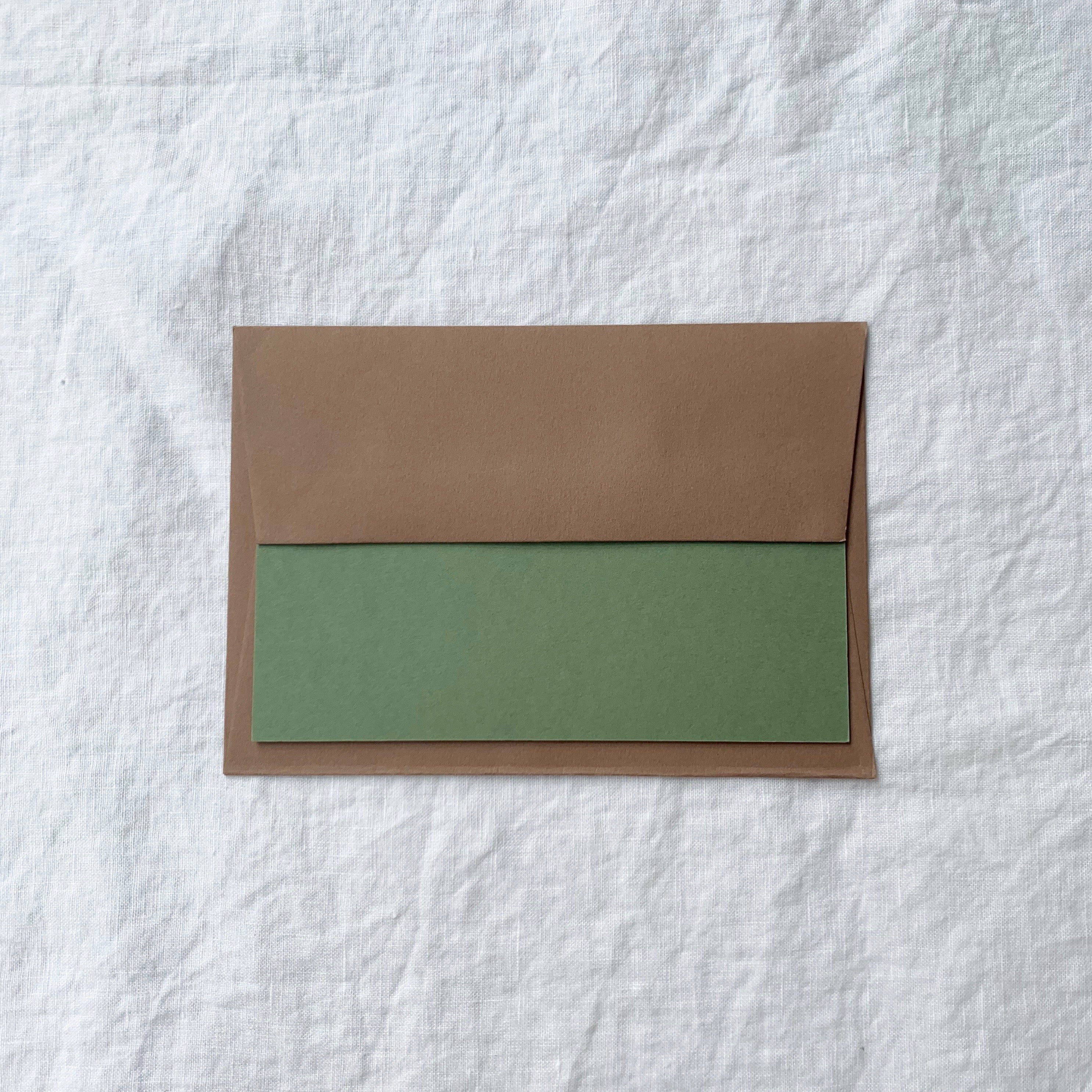 Personalised Note Cards in Olive