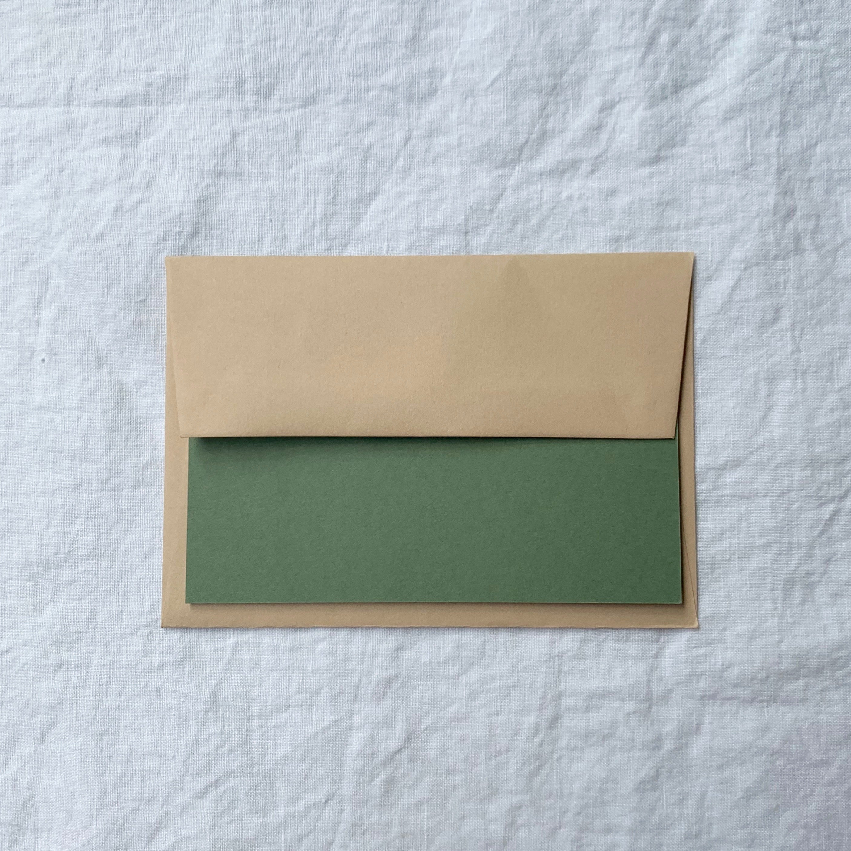 Personalised Note Cards in Olive