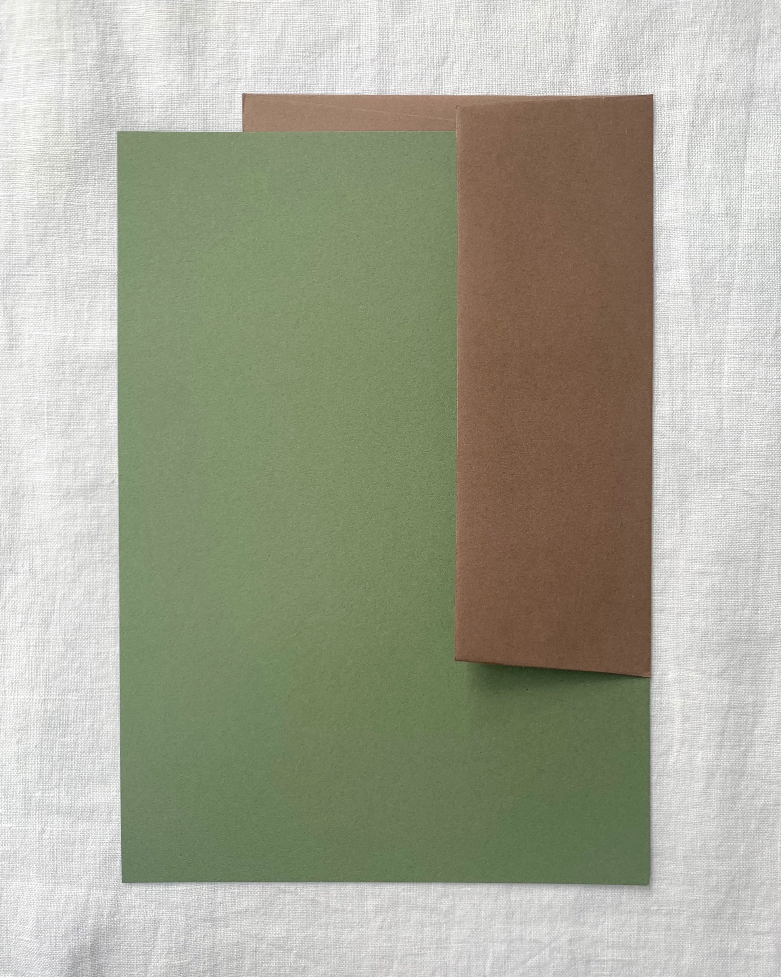 Plain Writing Paper in Olive