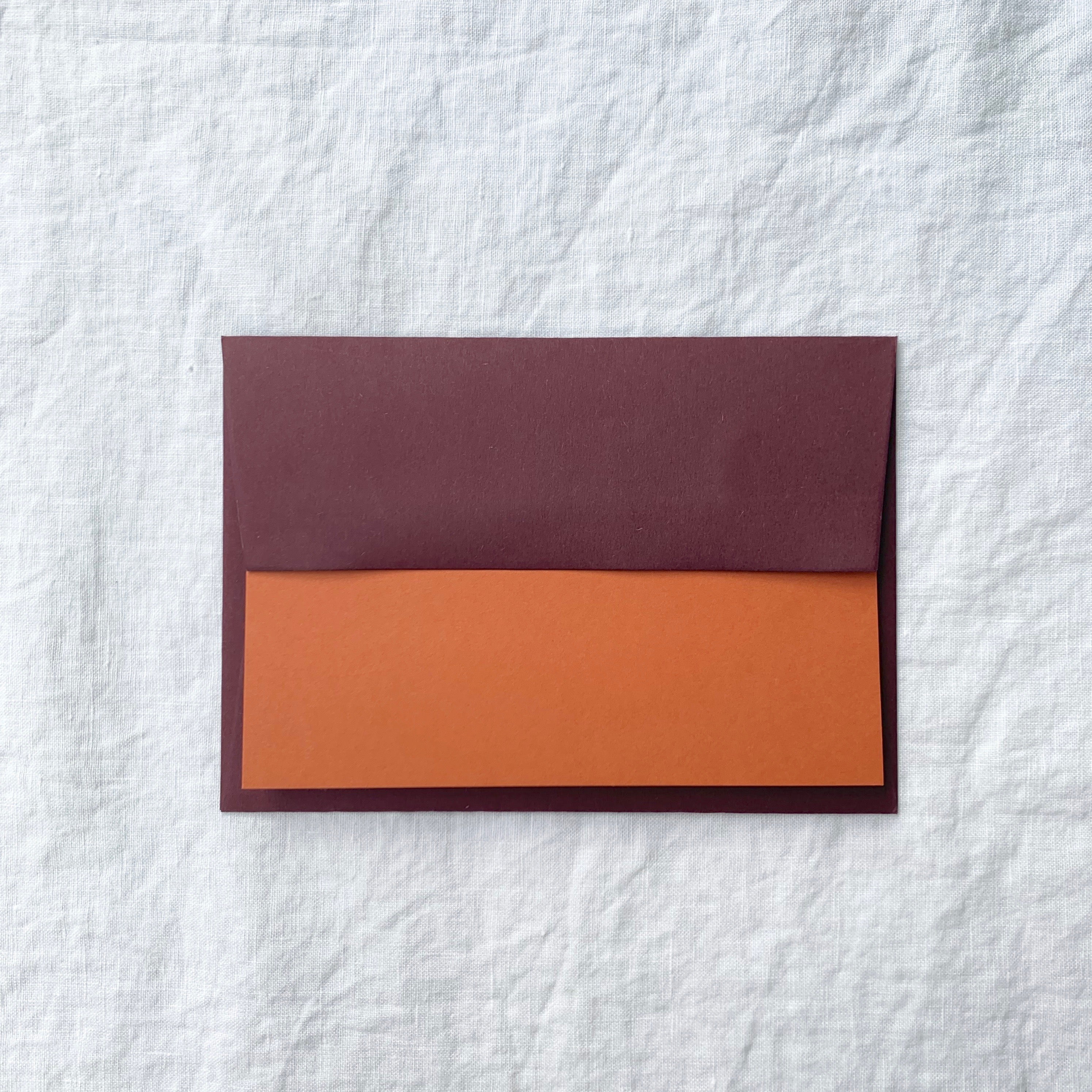 Plain Note Cards in Russet
