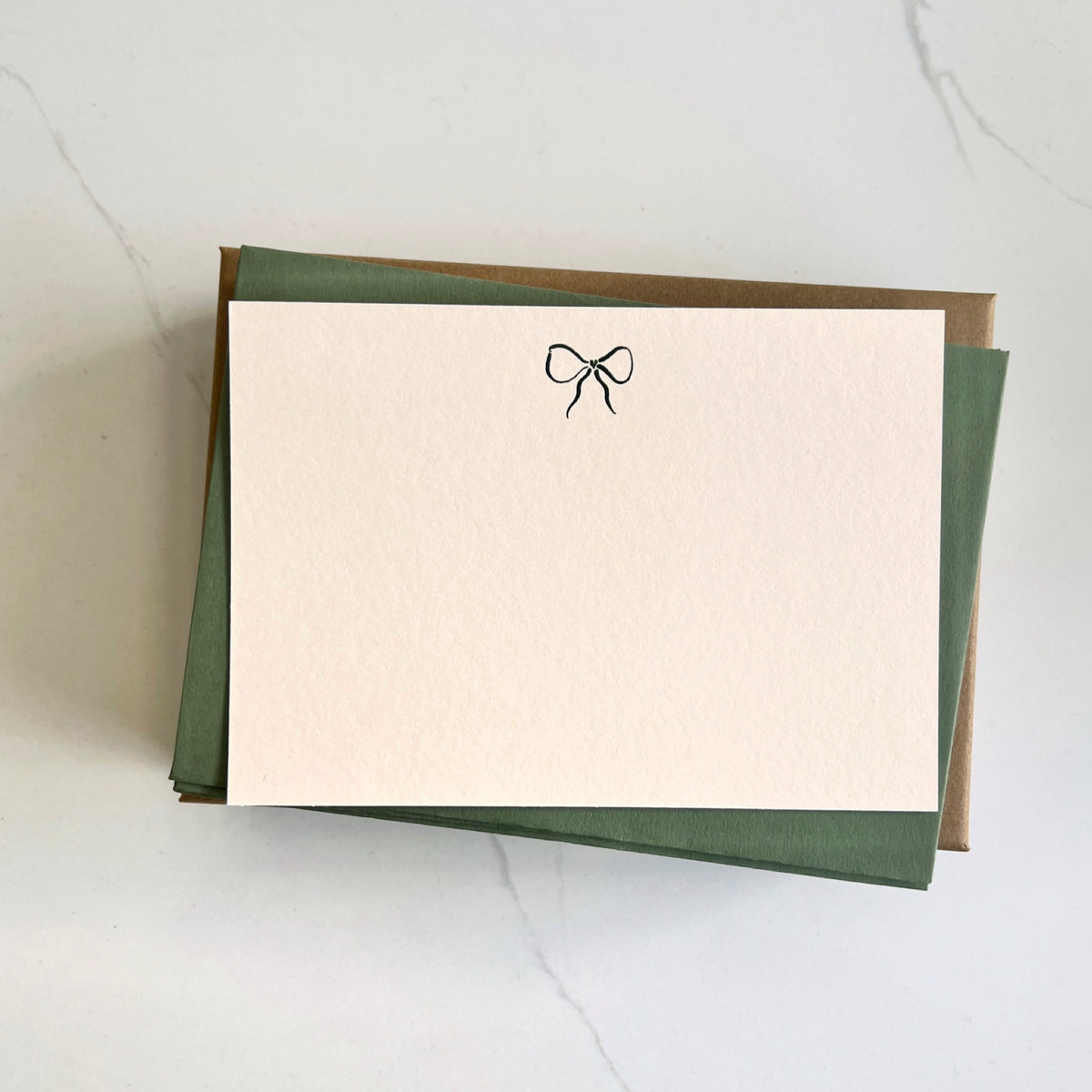 Hand Painted Bow Note Cards in Ballet Pink