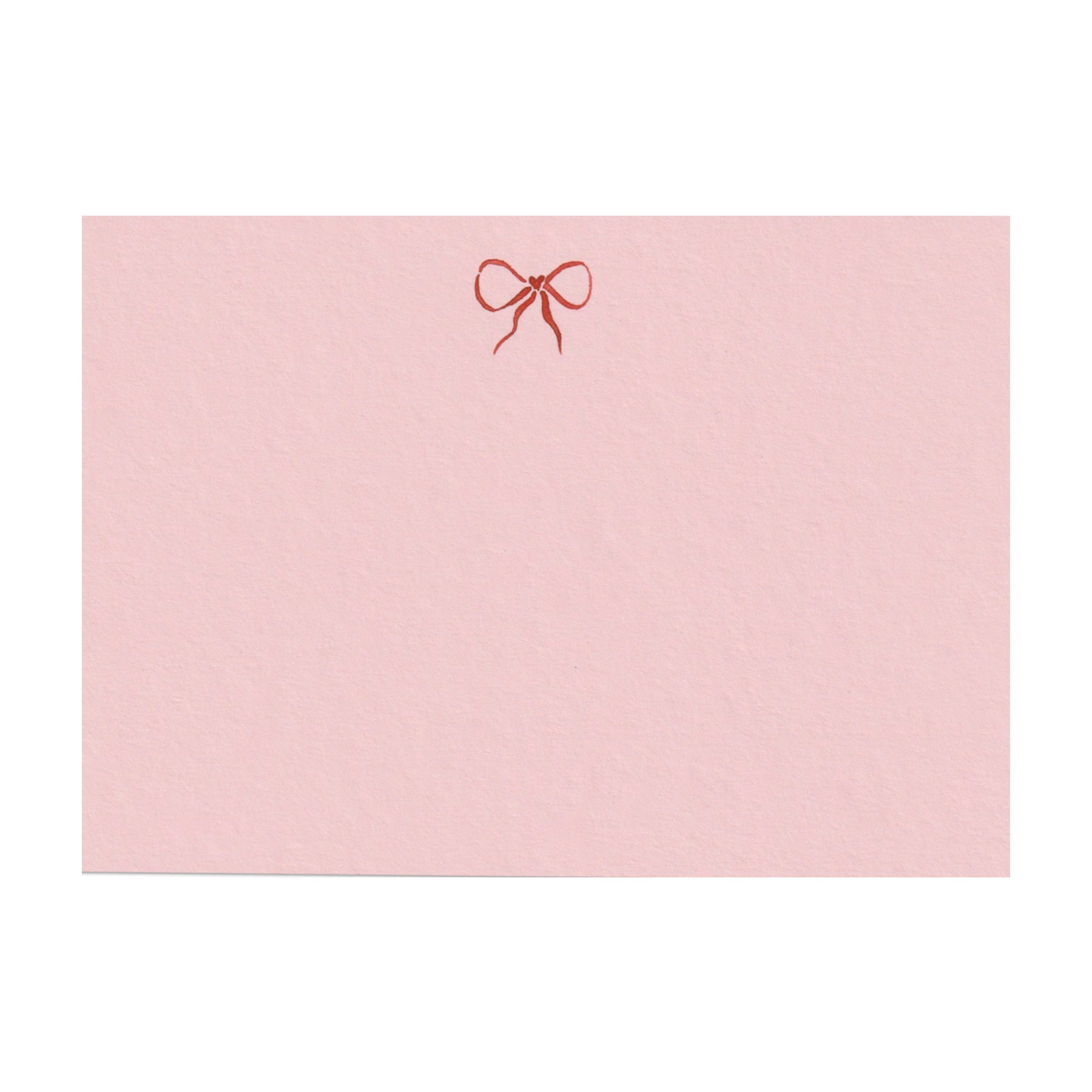 Hand Painted Bow Note Cards in Shell Pink