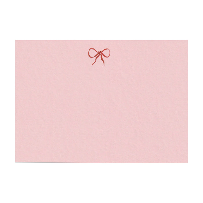 Hand Painted Bow Note Cards in Shell Pink