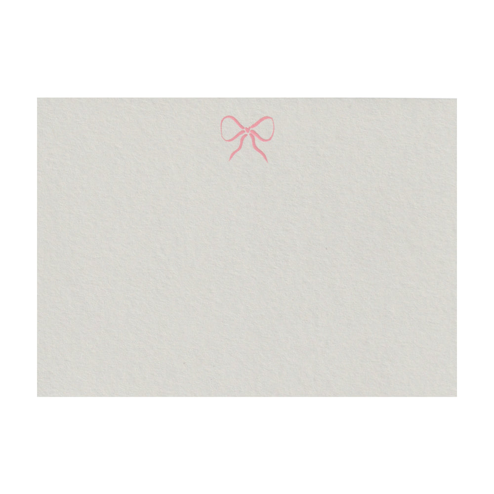 Note Bow Hand Painted Bow Note Cards in Dove