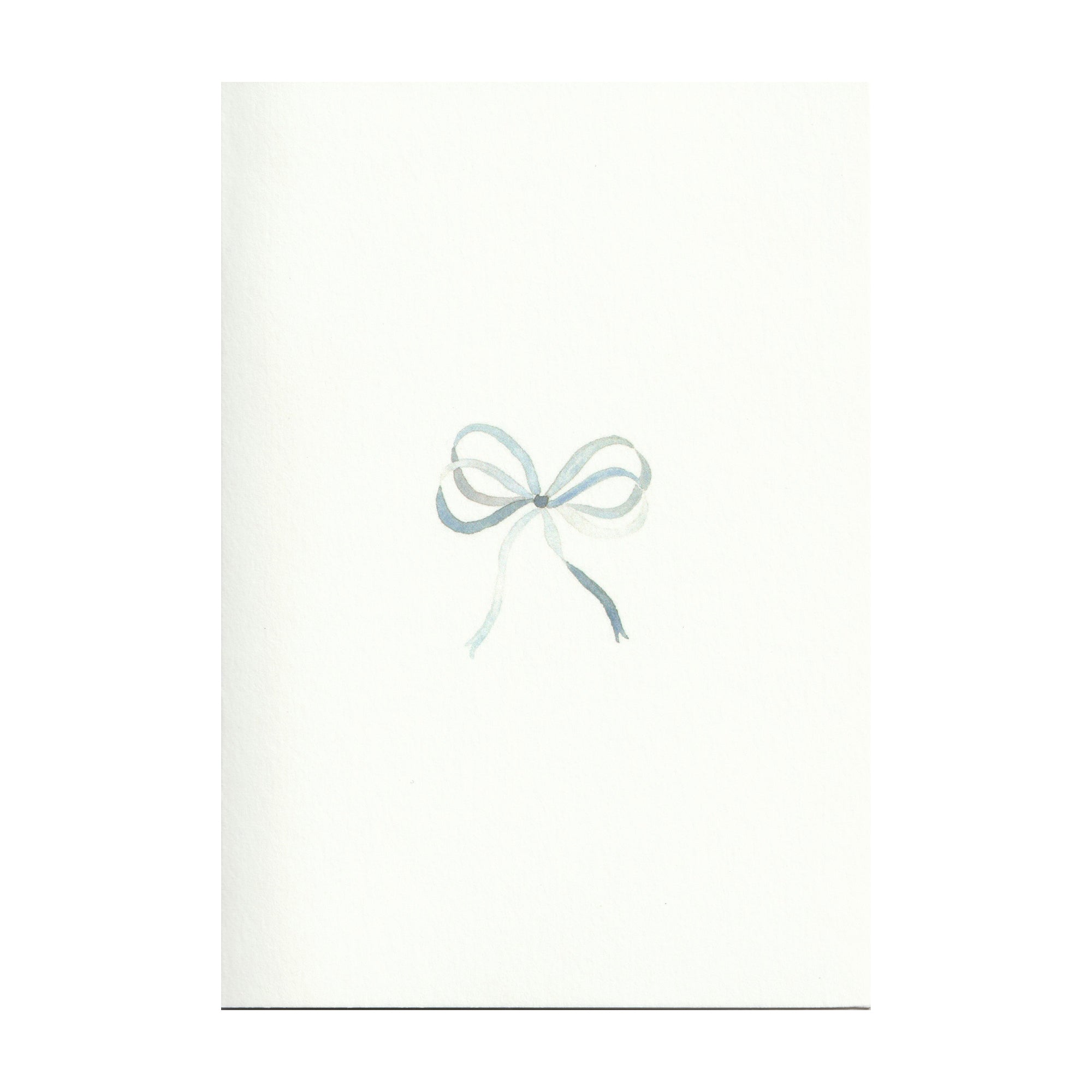 Pack of 5 Lake Blue Bow Ribbon Cards - Seconds