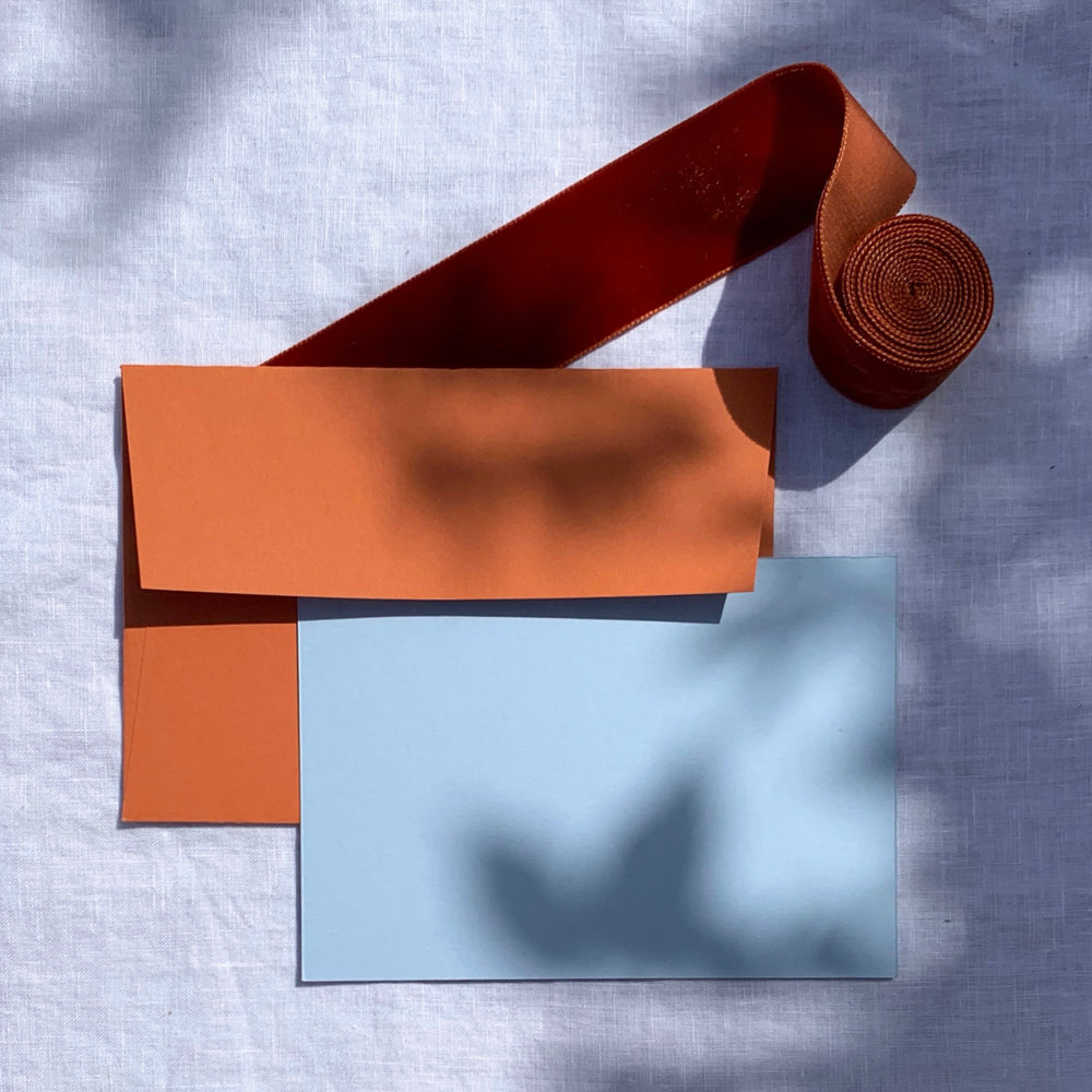 Plain Note Cards in Lake Blue