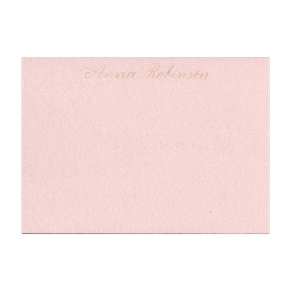 Personalised Note Cards in Shell Pink