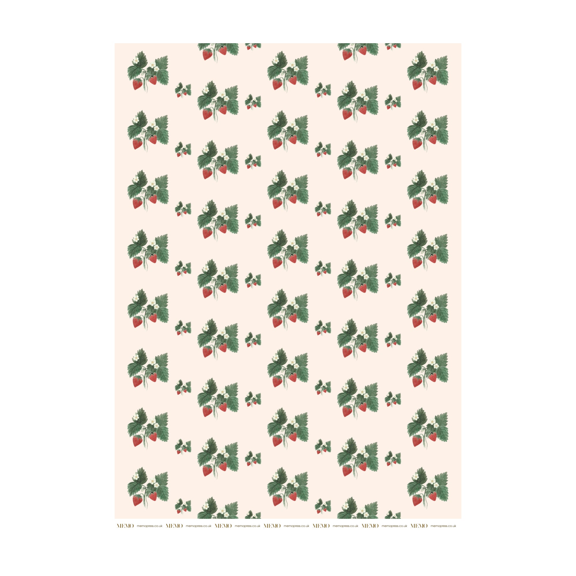 Strawberry wrapping paper by Memo Press