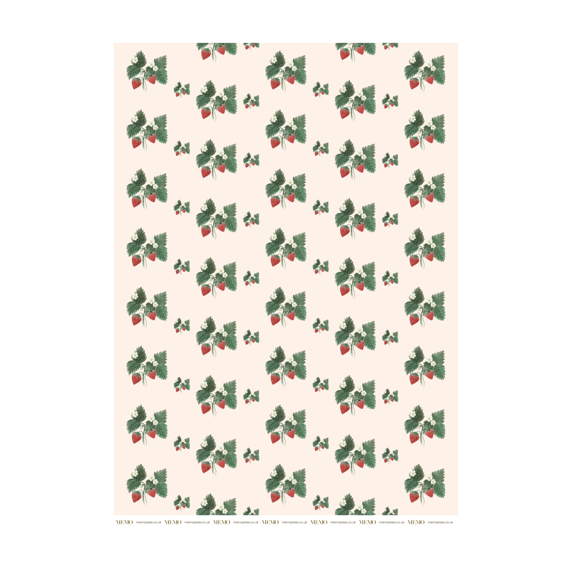 Strawberry wrapping paper by Memo Press