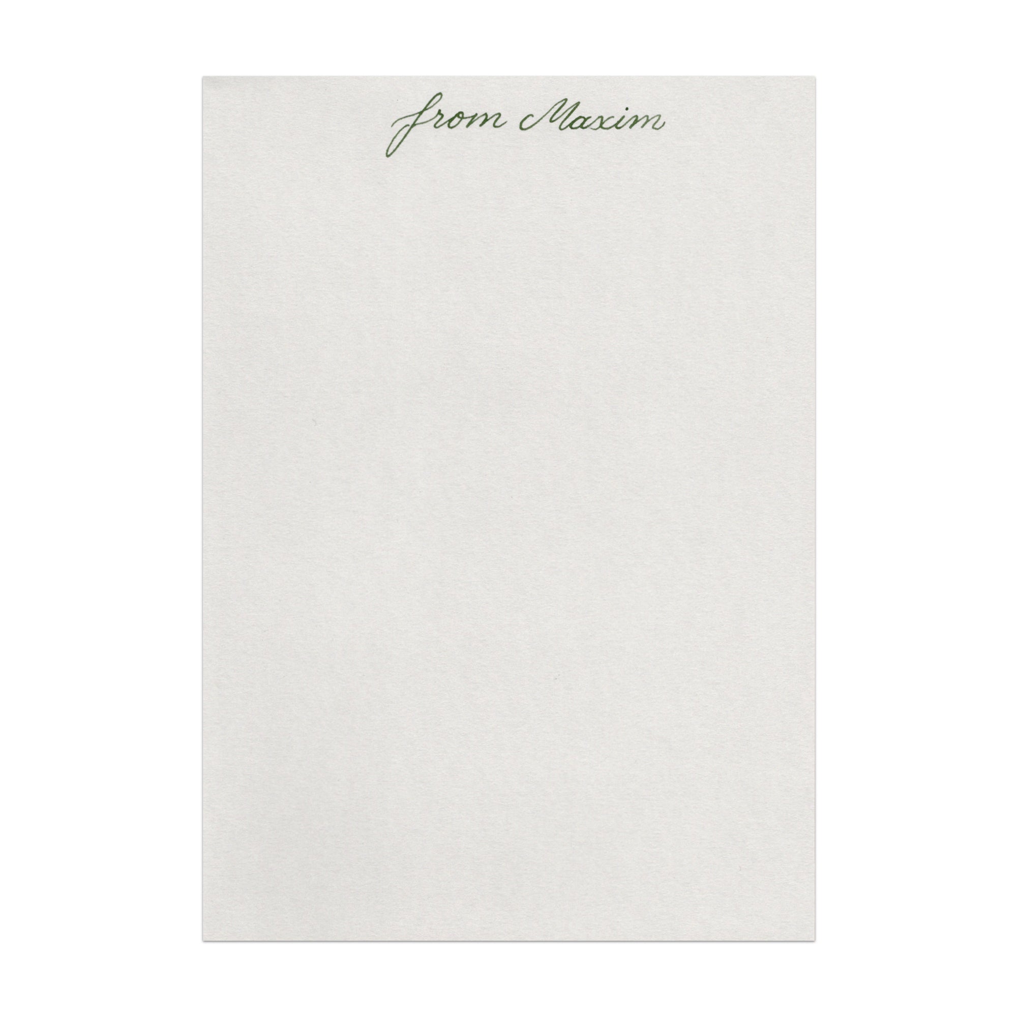 Dove grey personalised writing paper by Memo Press