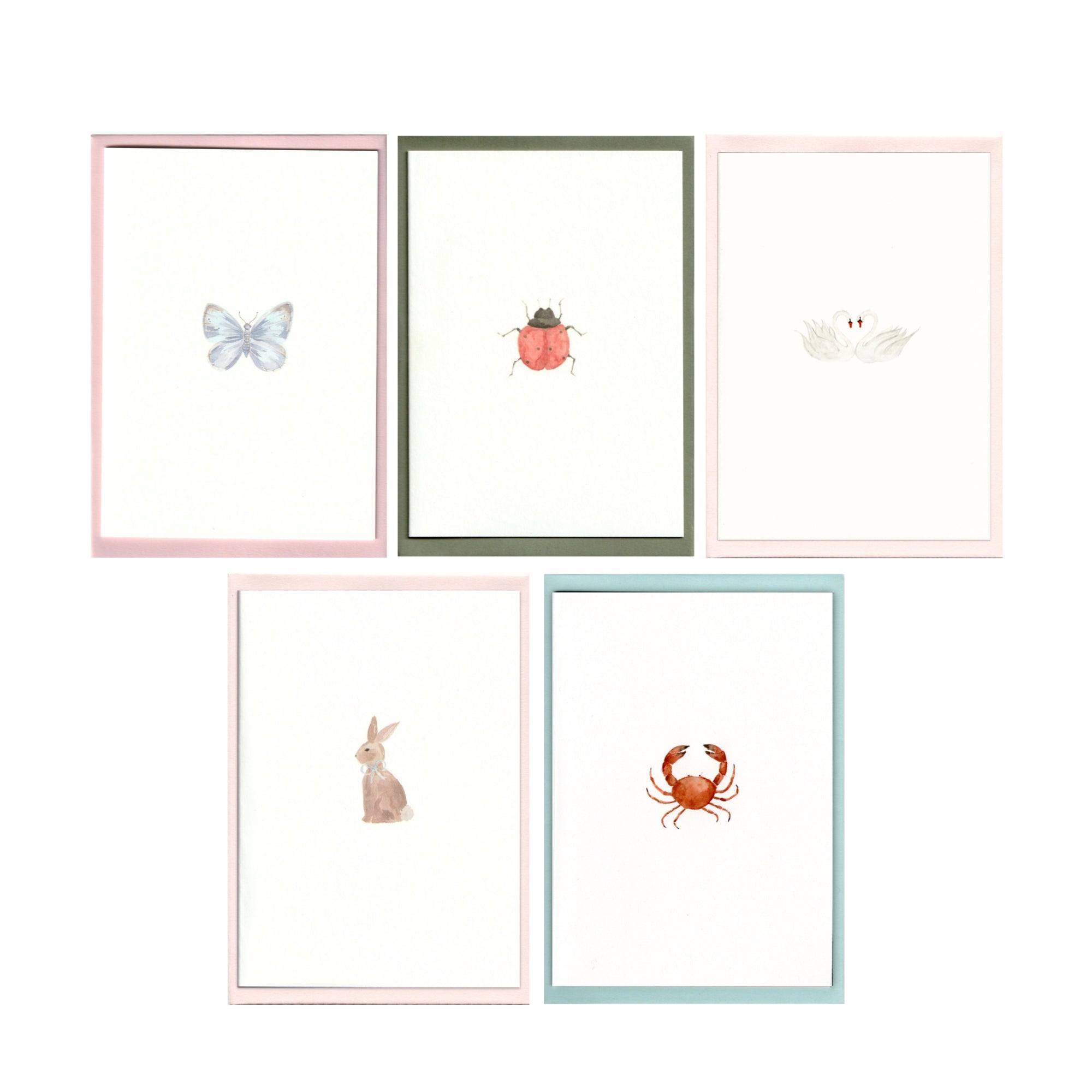 Set of 5 Animal Cards