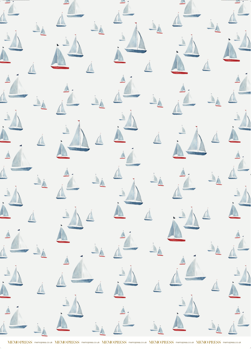 Sailing Boat Wrapping Paper