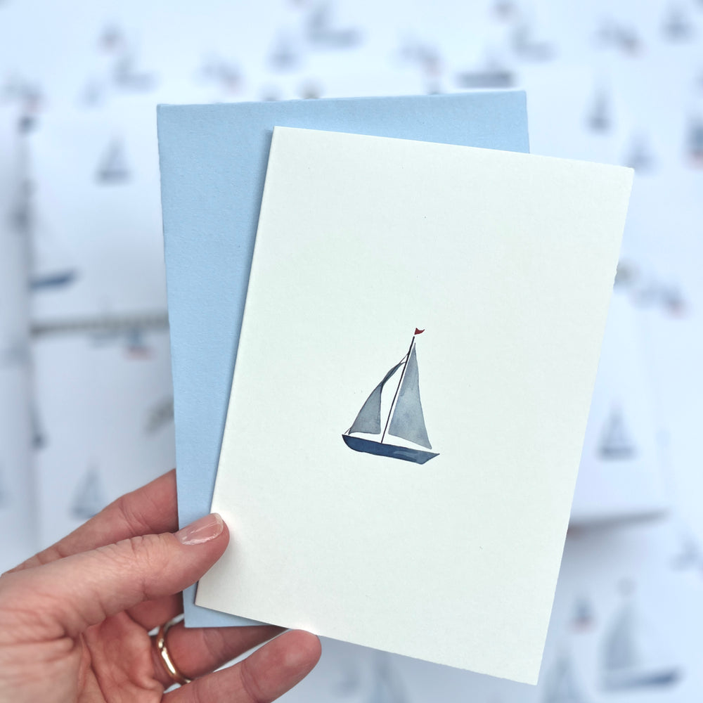 Set of 5 Sailing Boat Card