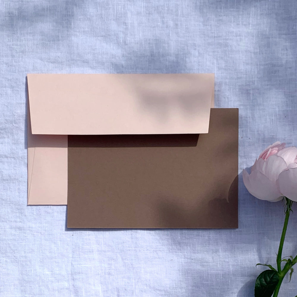 Plain Note Cards in Nubuck Brown