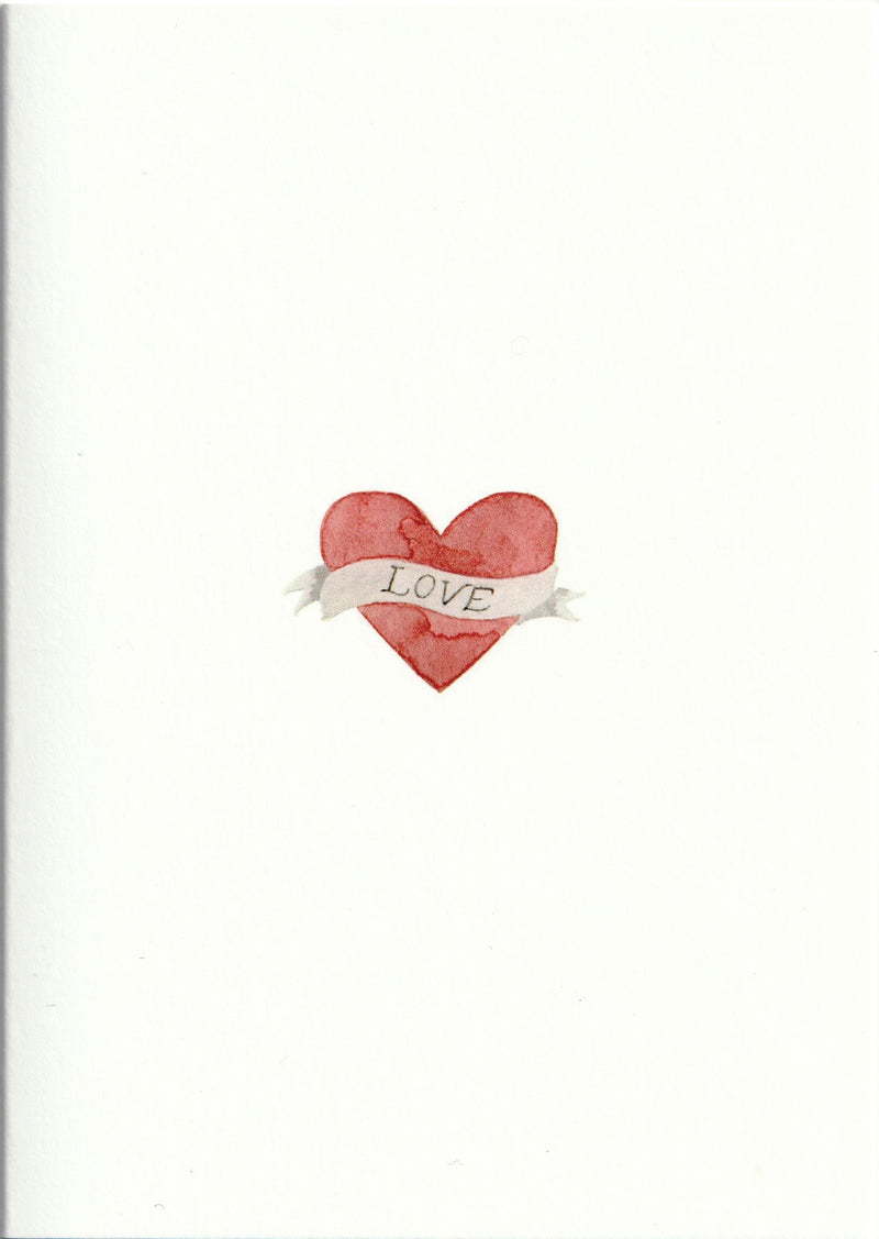 Pack of 5 Tattoo Heart Cards