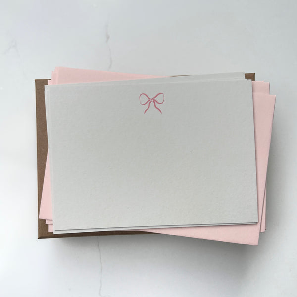 Bow Note Cards in Dove
