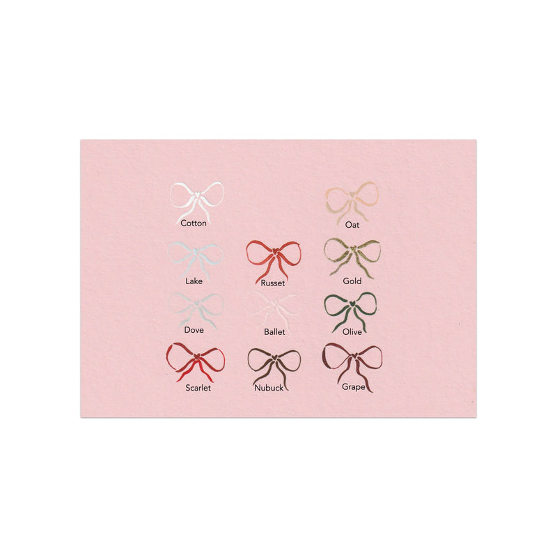 Bow Note Cards in Shell
