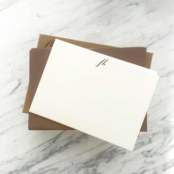 Personalised Note Cards in Cotton