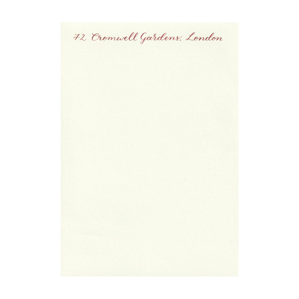 Personalised Writing Paper in Cotton