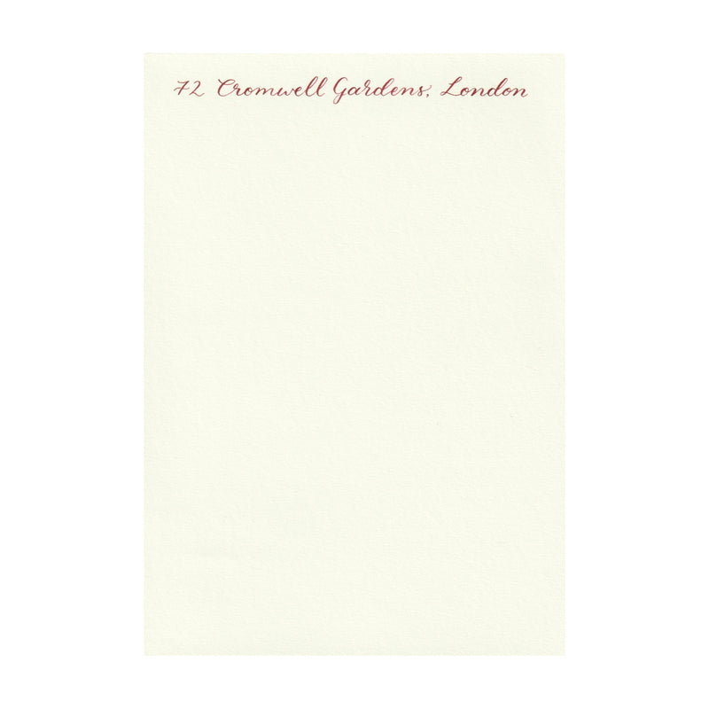 Personalised Writing Paper in Cotton