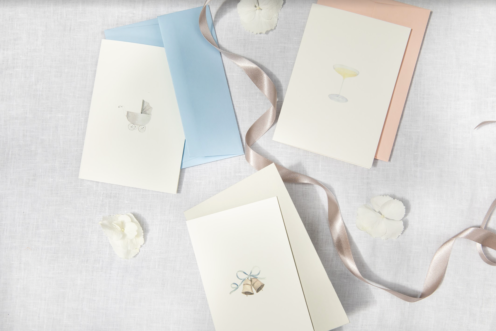 Pack of 5 Wedding Bells Cards