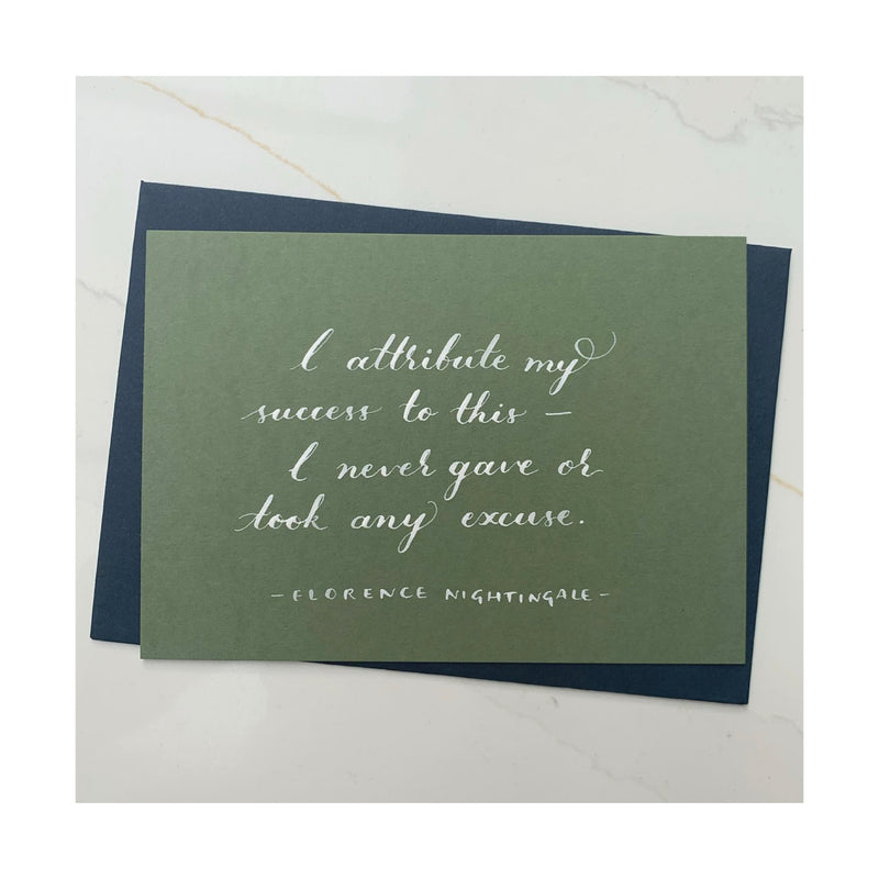 Quote Card : I attribute my success...