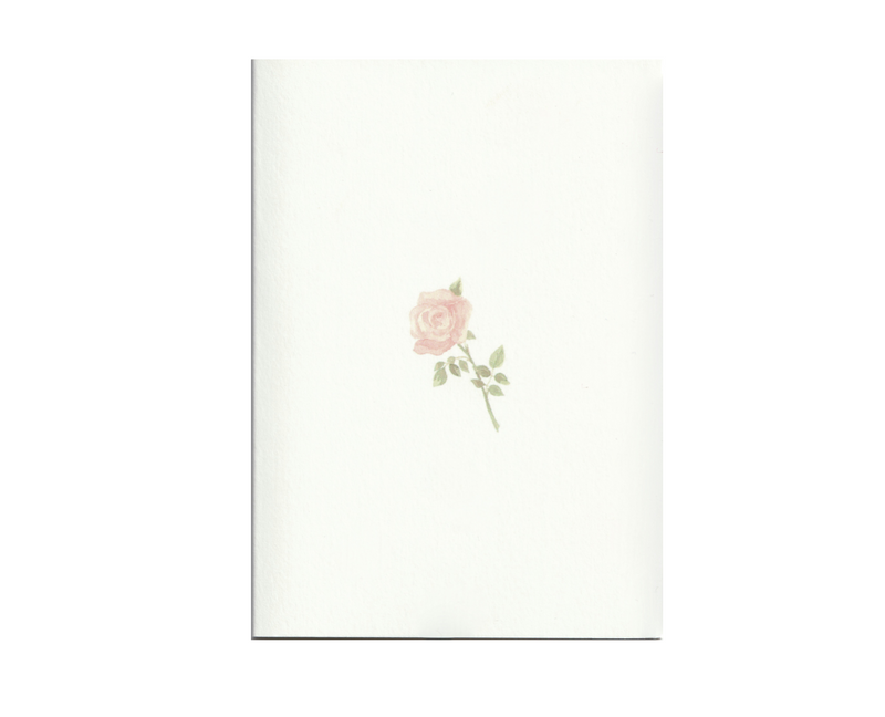 Pack of 5 Valentine's Rose Cards