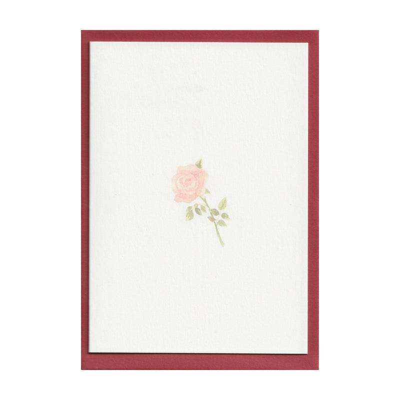 Pack of 5 Valentine's Rose Cards