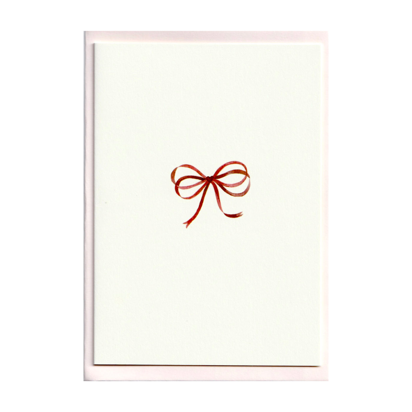 Scarlet Bow Ribbon Greetings Card
