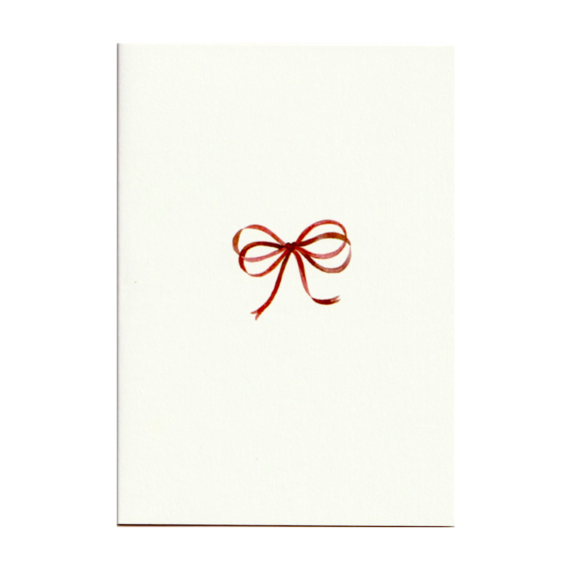 Pack of 5 Scarlet Bow Ribbon Cards