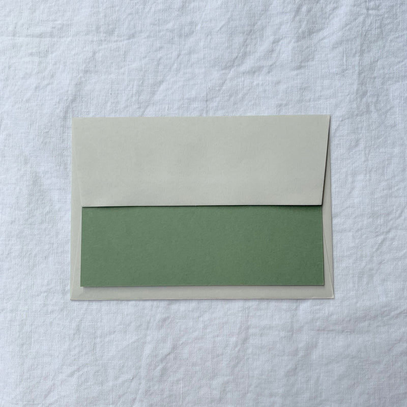 Plain Note Cards in Olive