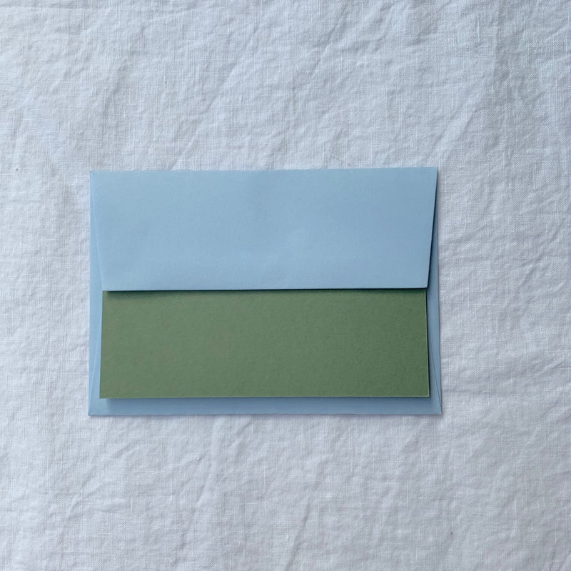 Plain Note Cards in Olive