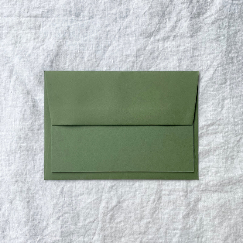 Personalised Note Cards in Olive