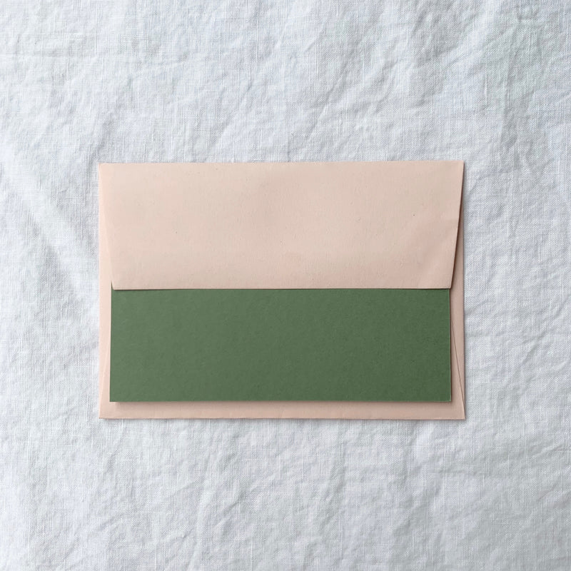 Plain Note Cards in Olive