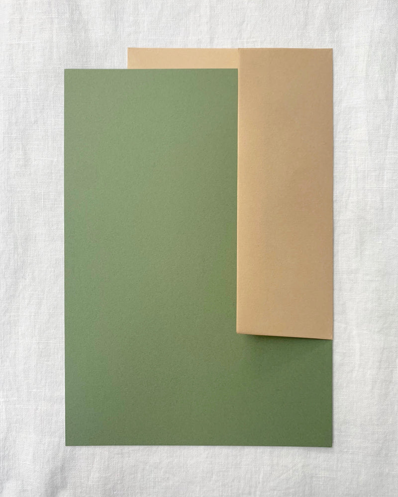 Personalised Writing Paper in Olive