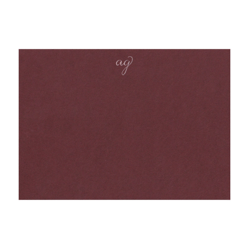 Personalised Note Cards in Grape