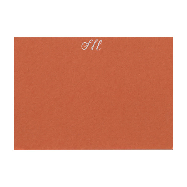 Personalised Note Cards in Russet