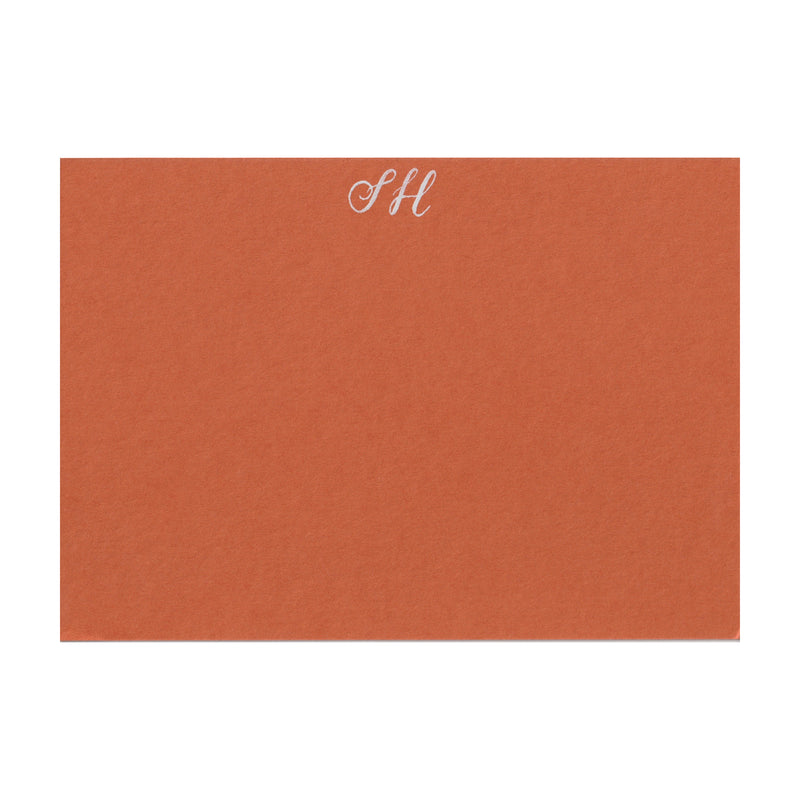 Personalised Note Cards in Russet